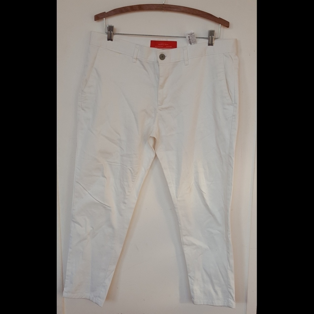 Zara men white chino pants